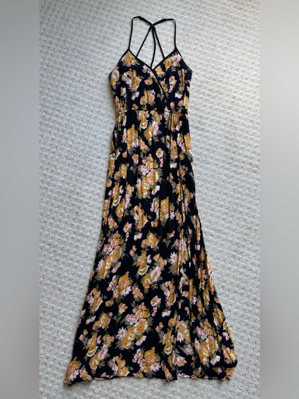 Black Floral Maxi Dress